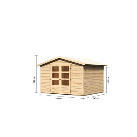 4. Bild von Gartenhaus 'Gramberg 4' Fichtenholz naturbelassen 211 x 467 x 238 cm