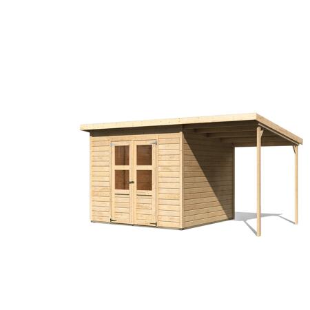 5. Bild von Gartenhaus-Set 'Berseburg 6' Fichtenholz naturbelassen 219 x 400 x 240 cm