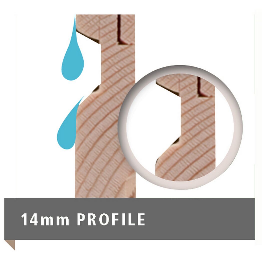 Holzprofil 14 mm wasserabweisend