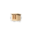 Gartenhaus 'Landern 1' Fichtenholz naturbelassen 41 x 120 x 234,5 cm
