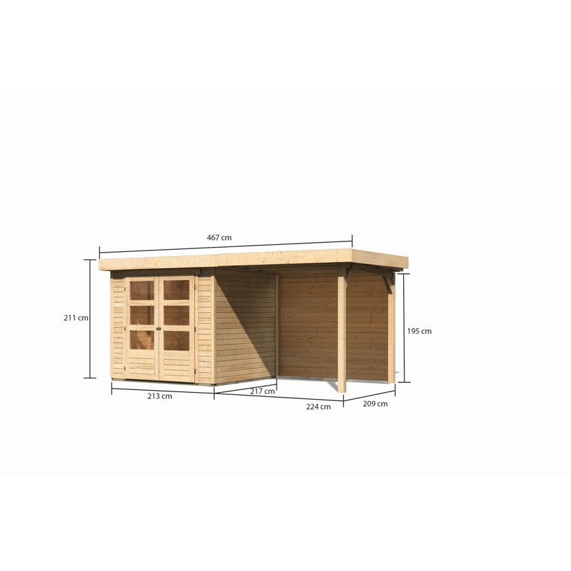 Gartenhaus GH Raskola 2 Anbau 2,4 RW
