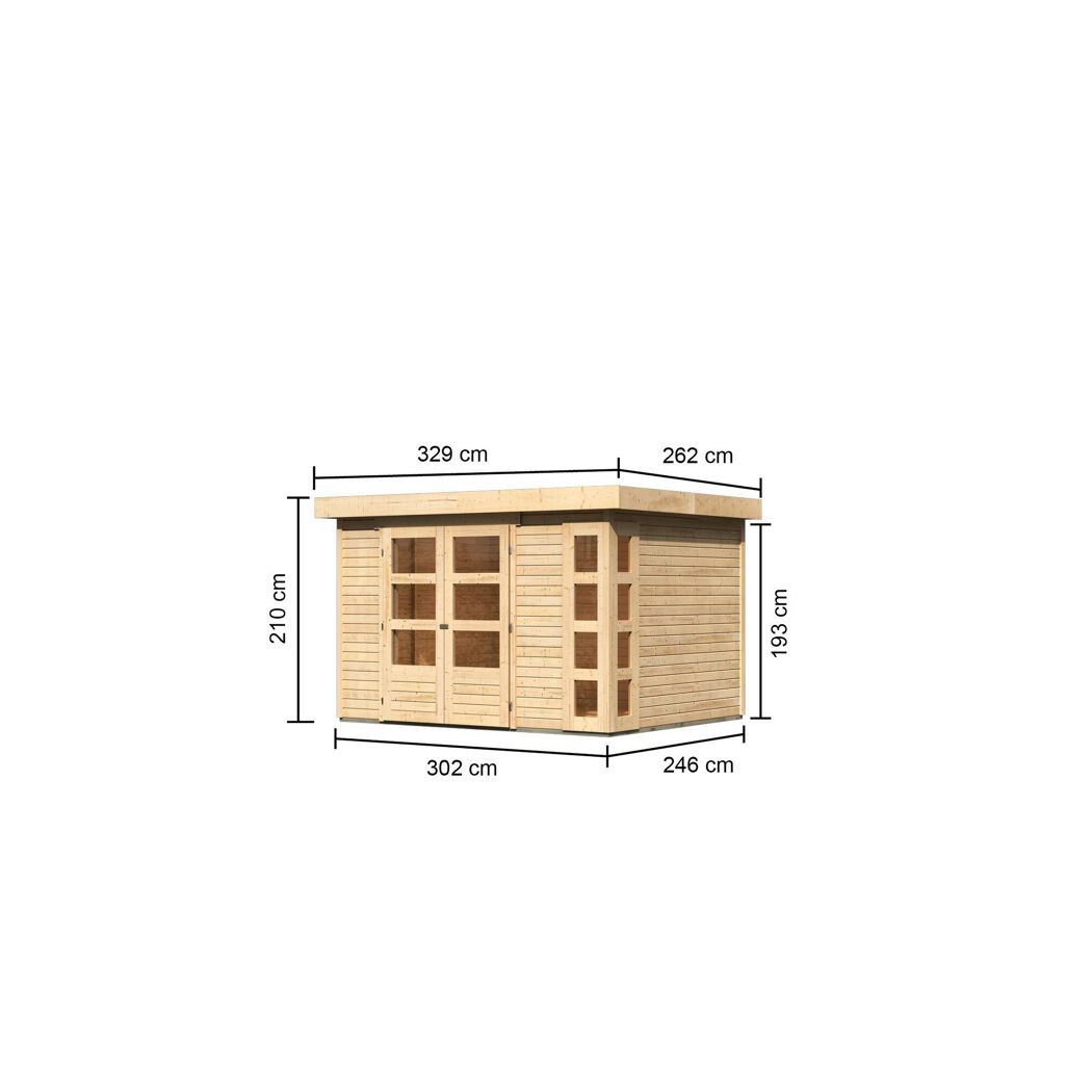 Gartenhaus aus Holz mit Maßen
