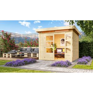 Gartenhaus 'Landern 3' Fichtenholz naturbelassen 222 x 244 x 244 cm