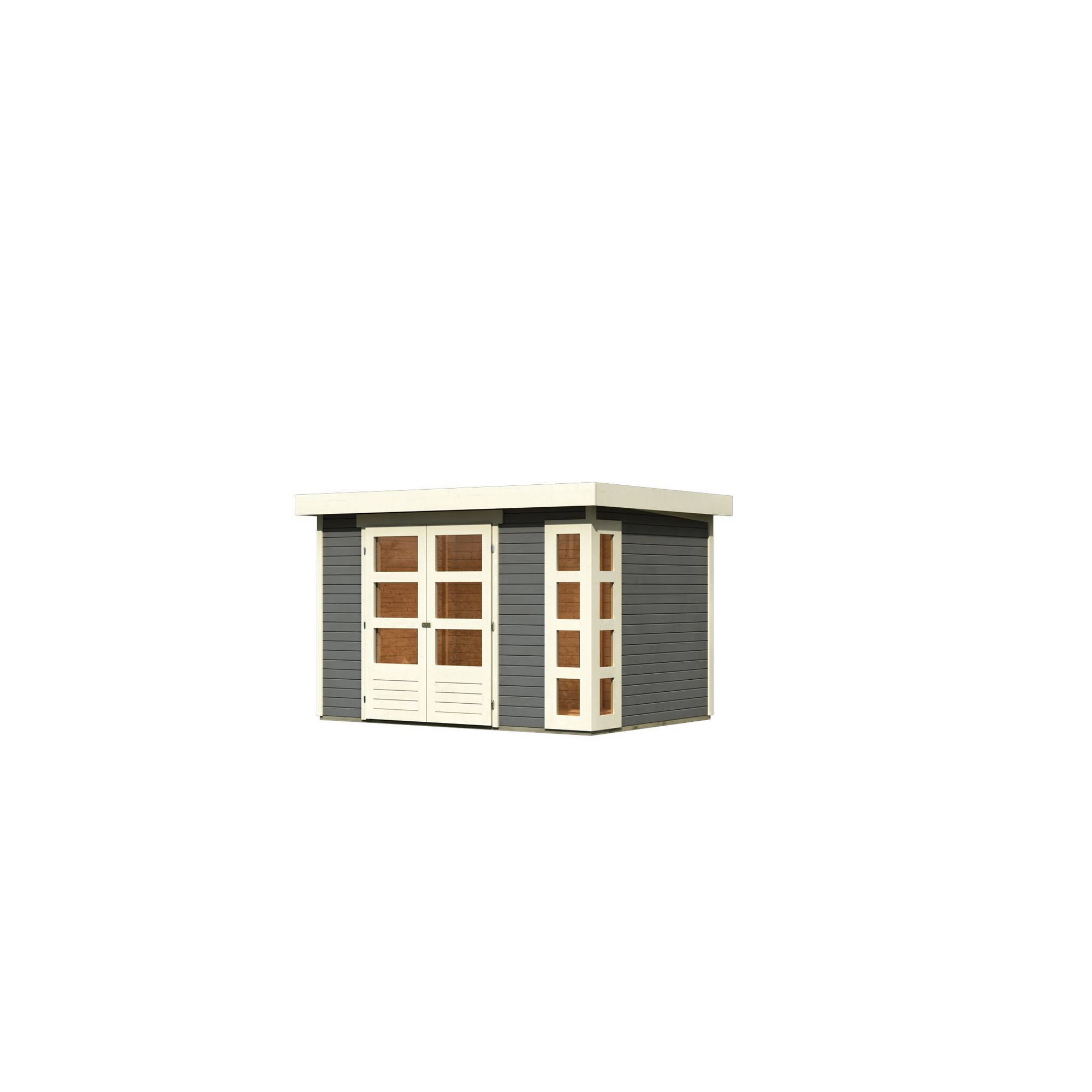 Gartenhaus 'Terko 4' Fichtenholz terragrau 211 x 302 x 217 cm + product picture