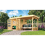 Gartenhaus-Set 'Salta 2' Fichtenholz naturbelassen 211 x 433 x 217 cm