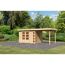 Gartenhaus aus Holz mit Anbaudach