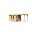 Gartenhaus aus Holz mit angebauter Überdachung