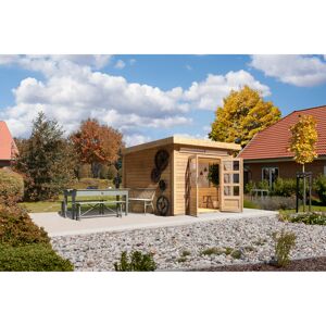 Gartenhaus 'Landern 6' Fichtenholz naturbelassen 222 x 274 x 274 cm