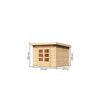 Gartenhaus aus Holz mit Doppeltür und Maßen