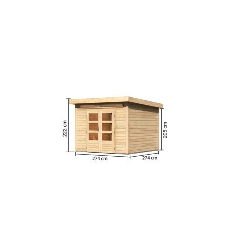4. Bild von Gartenhaus 'Landern 6' Fichtenholz naturbelassen 222 x 274 x 274 cm
