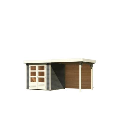 4. Bild von Gartenhaus-Set 'Raskola 2' Fichtenholz terragrau 211 x 433 x 217 cm