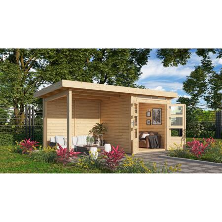 2. Bild von Gartenhaus-Set 'Landern 1' Fichtenholz naturbelassen 41 x 120 x 234,5 cm