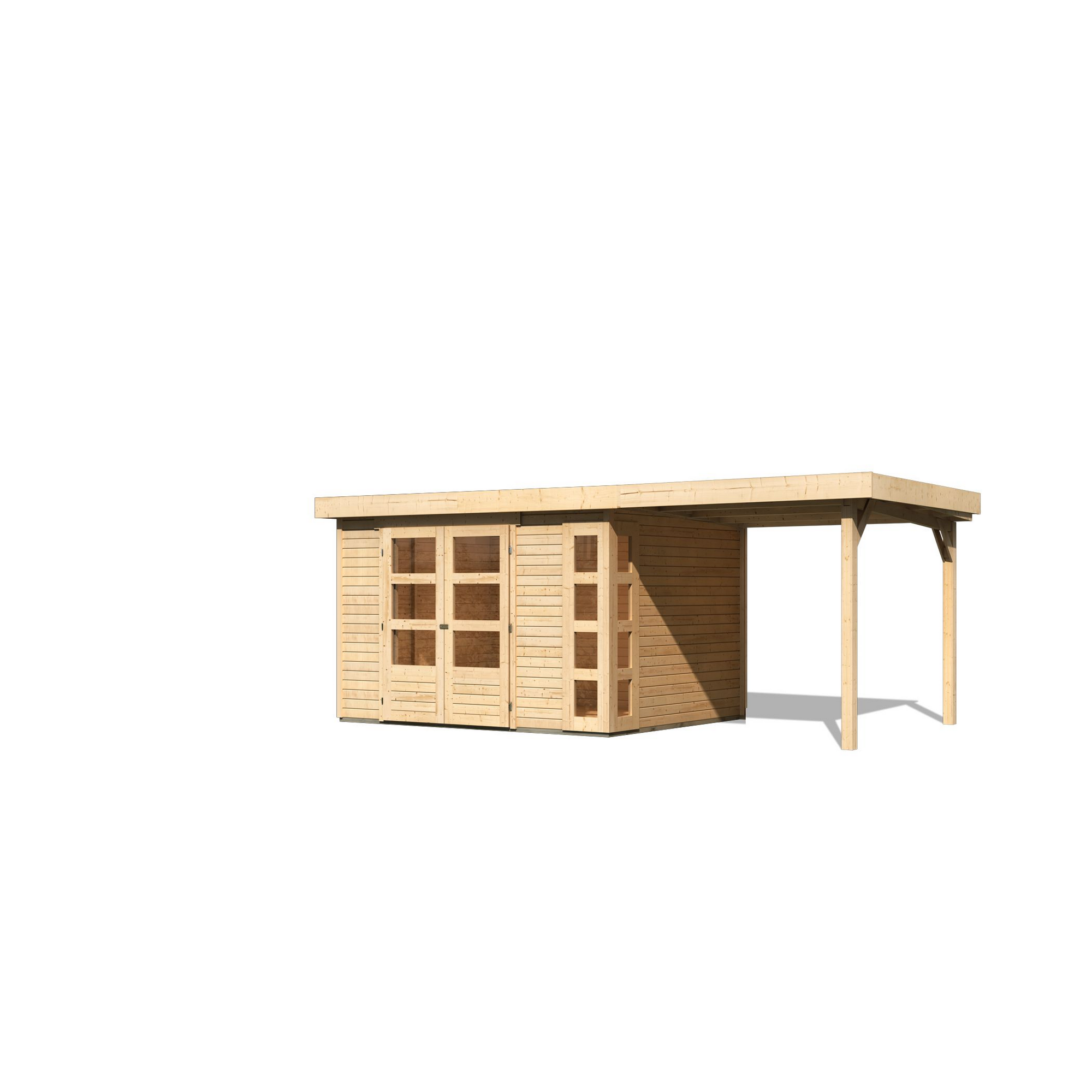 Gartenhaus-Set 'Terko 5' Fichtenholz naturbelassen 210 x 522 x 246 cm + product picture