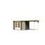 Gartenhaus-Set 'Terko 4' Fichtenholz terragrau 211 x 522 x 217 cm
