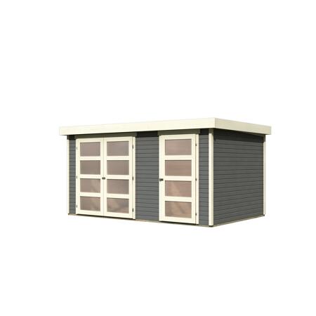5. Bild von Gartenhaus 'Tühlentrup 2' Fichtenholz terragrau 211 x 404 x 246 cm