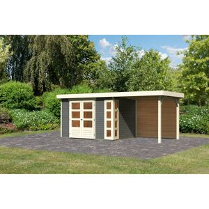 Gartenhaus-Set 'Terko 4' Fichtenholz terragrau 211 x 522 x 217 cm