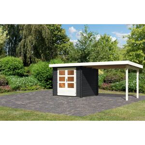 Gartenhaus-Set 'Kastrup 2' Fichtenholz anthrazit 220 x 237 x 237 cm