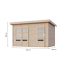 Gartenhaus 'Mintrup' Fichtenholz naturbelassen 230 x 364 x 244 cm