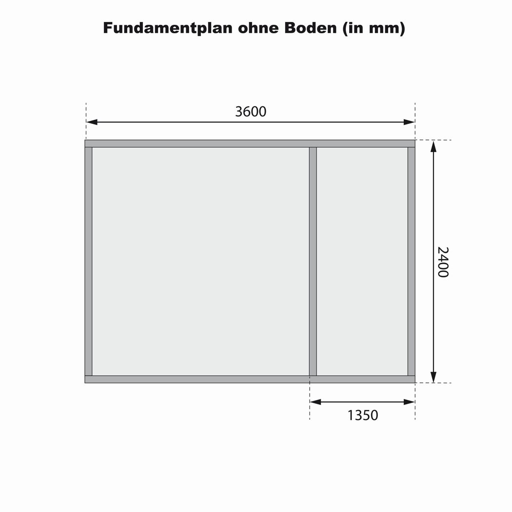 Gartenhaus 'Mintrup' Fichtenholz naturbelassen 230 x 364 x 244 cm
