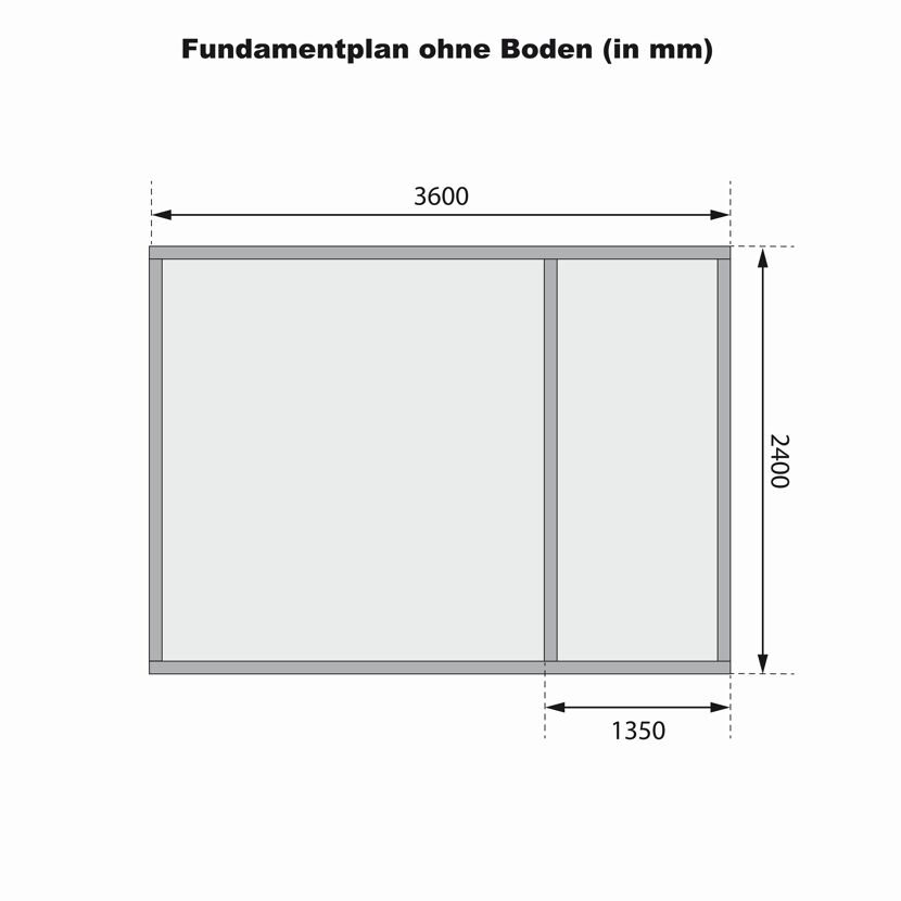 Gartenhaus 'Mintrup' Fichtenholz naturbelassen 230 x 364 x 244 cm