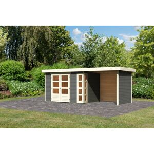Gartenhaus-Set 'Terko 4' Fichtenholz terragrau 211 x 522 x 217 cm