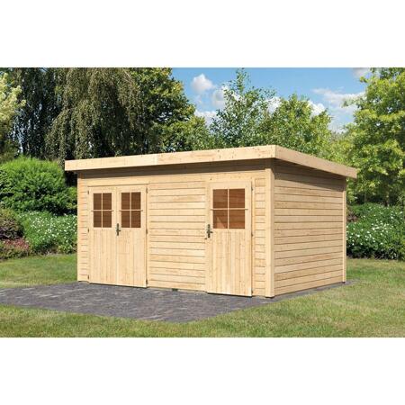 3. Bild von Gartenhaus 'Wattrup' Fichtenholz naturbelassen 230 x 424 x 274 cm