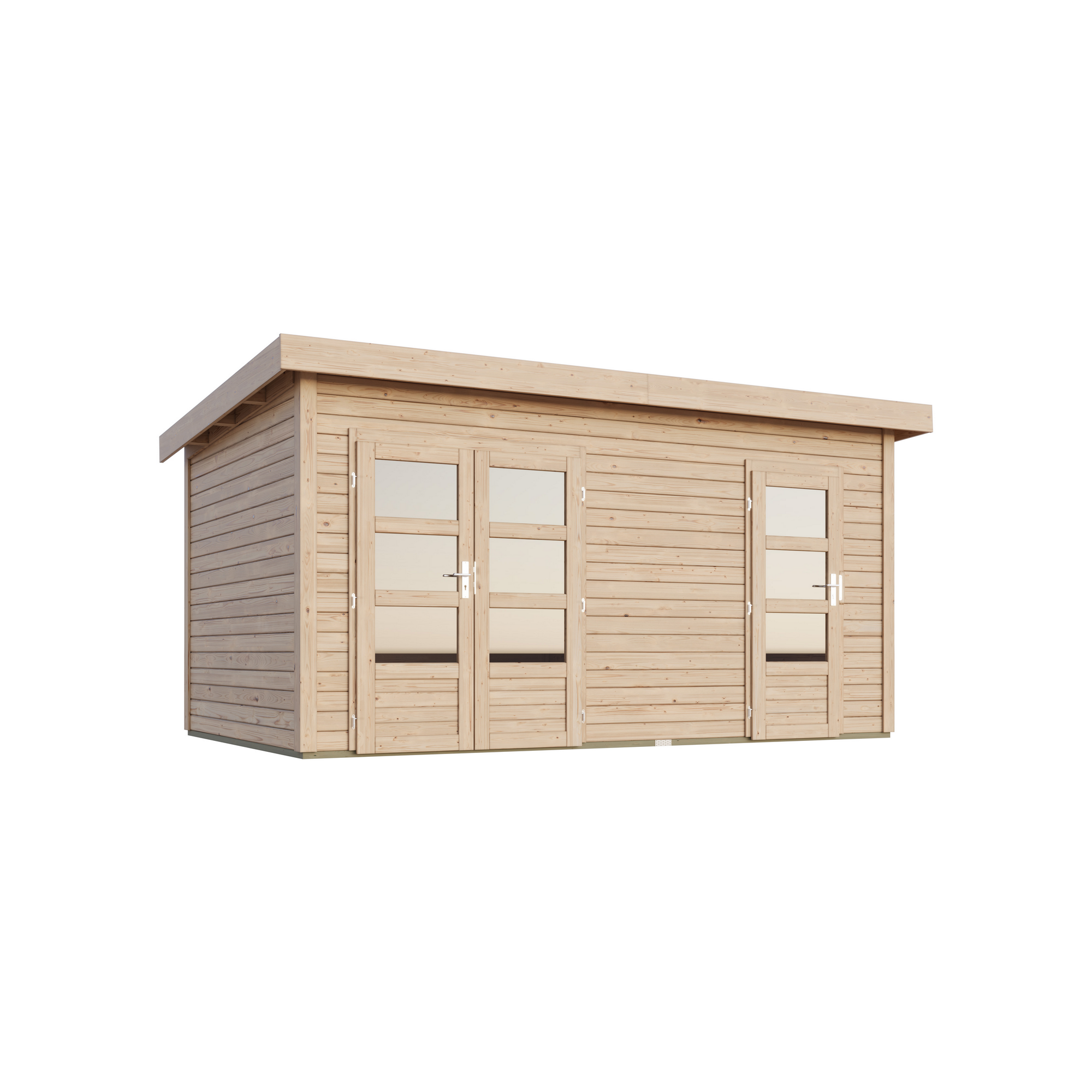 Gartenhaus 'Wattrup' Fichtenholz naturbelassen 230 x 424 x 274 cm