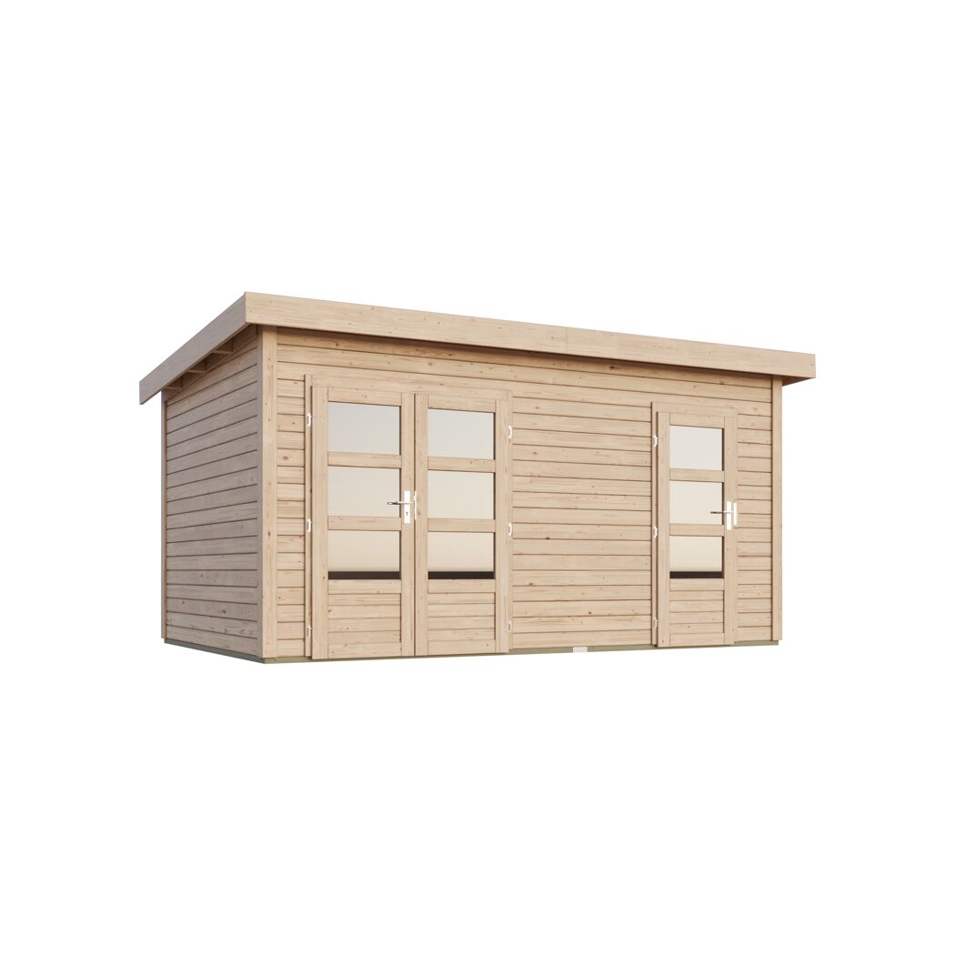 Gartenhaus 'Wattrup' Fichtenholz naturbelassen 230 x 424 x 274 cm