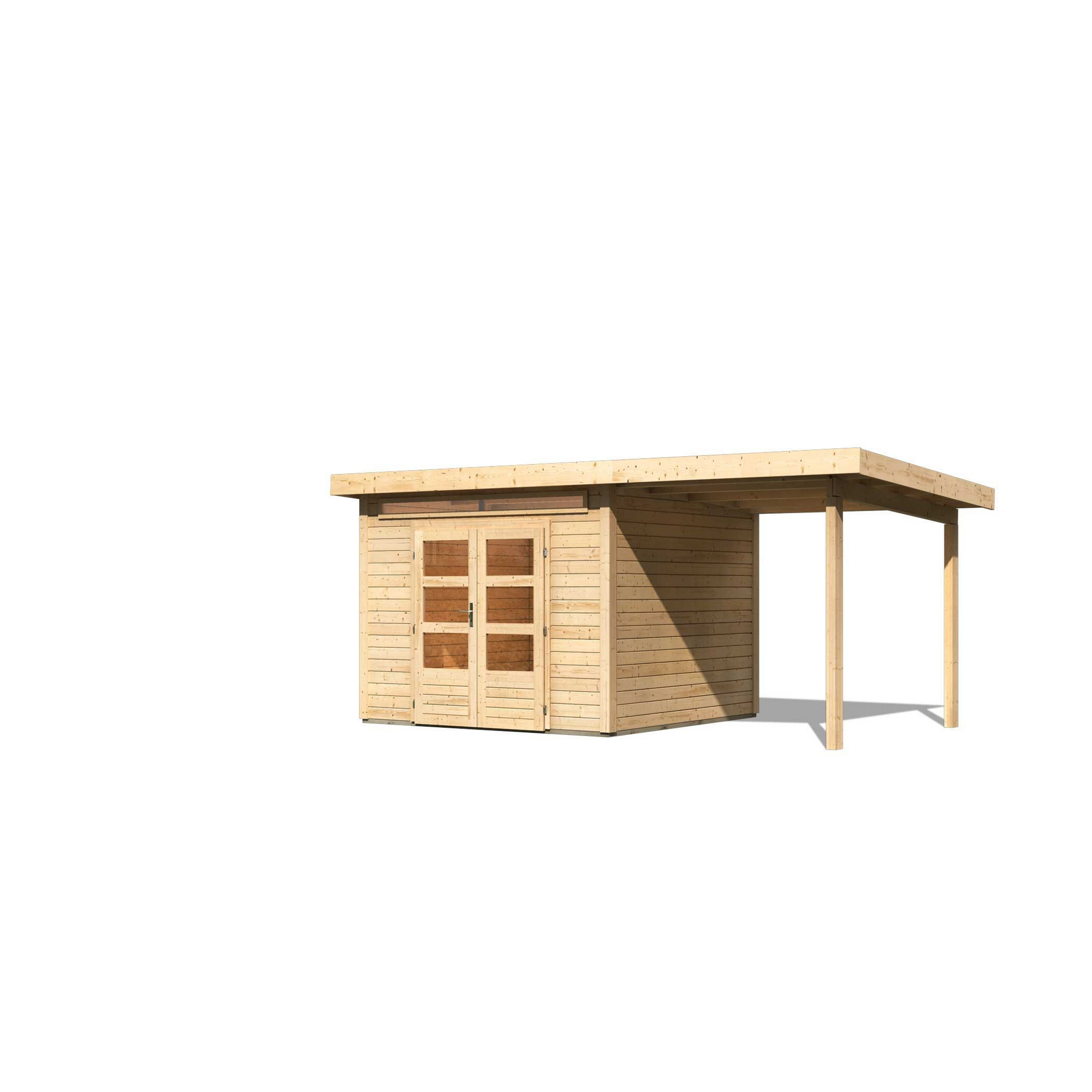 Gartenhaus-Set 'Landern 6' Fichtenholz naturbelassen 222 x 505 x 274 cm