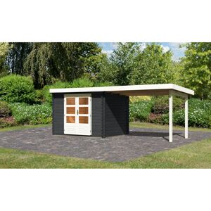 Gartenhaus-Set 'Kastrup 3' Fichtenholz anthrazit 220 x 297 x 237 cm