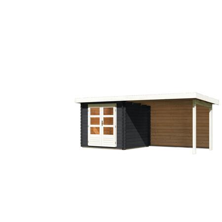 4. Bild von Gartenhaus-Set 'Kastrup 2' Fichtenholz anthrazit 220 x 237 x 237 cm