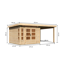 Gartenhaus-Set 'Mastorf 6' Fichtenholz naturbelassen 222 x 505 x 274 cm