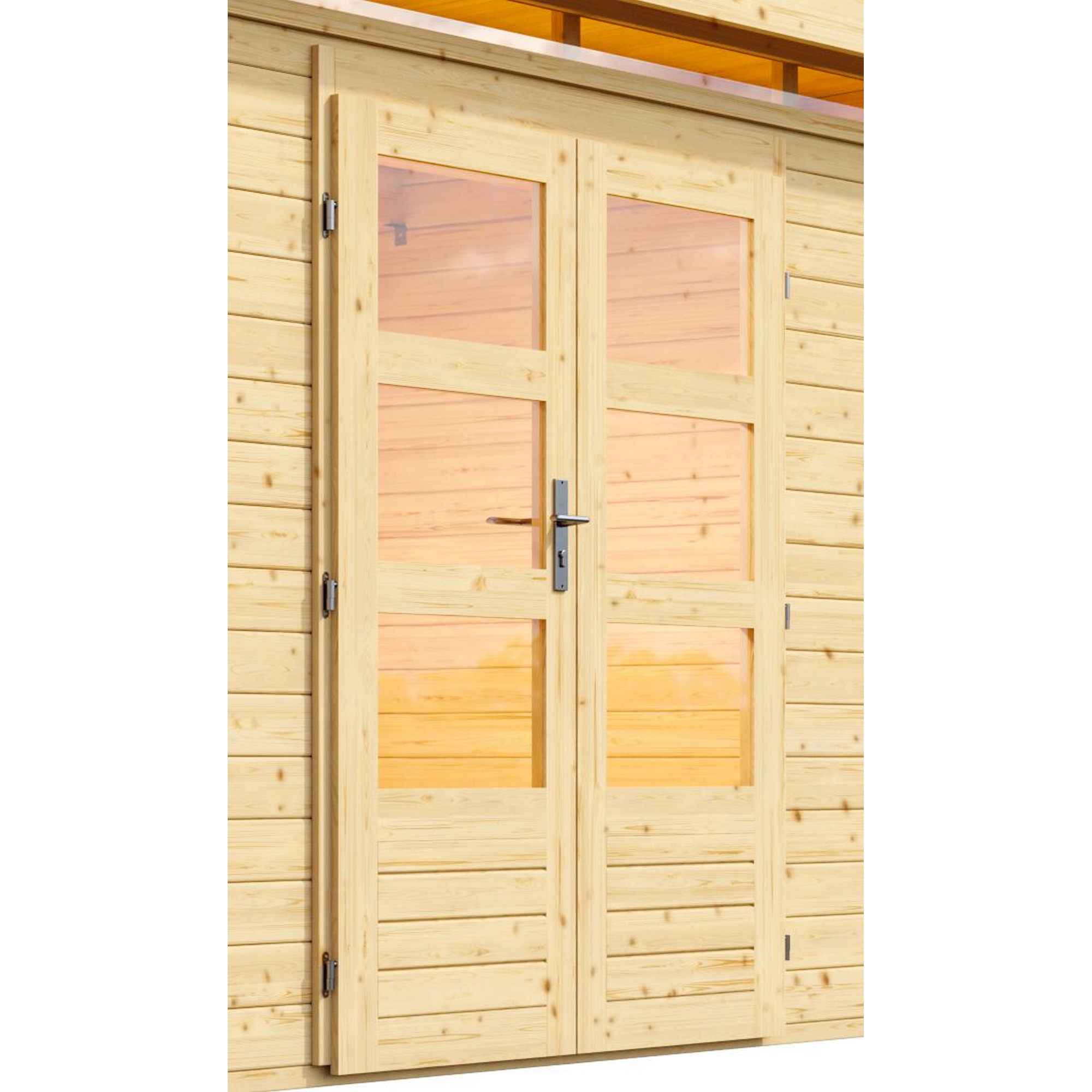 Gartenhaus-Set 'Mastorf 6' Fichtenholz naturbelassen 222 x 505 x 274 cm