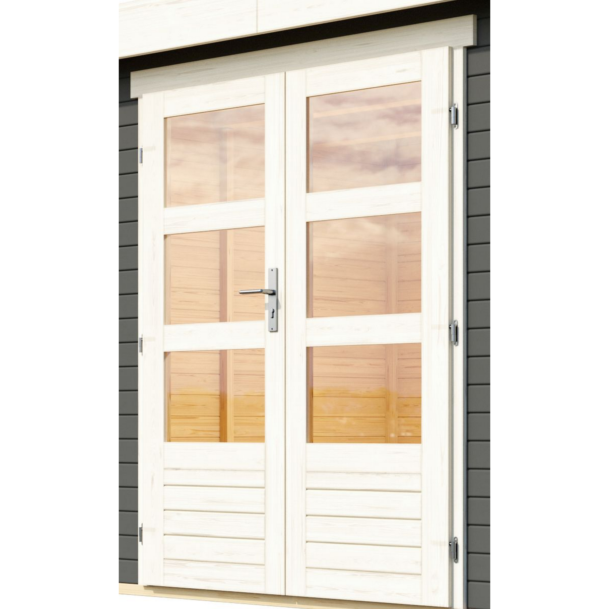 Gartenhaus-Set 'Salta 6' Fichtenholz terragrau 216 x 523 x 306 cm