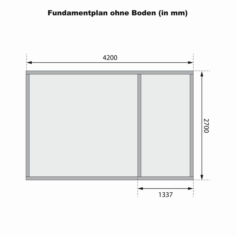 Gartenhaus 'Wattrup' Fichtenholz terragrau 230 x 424 x 274 cm