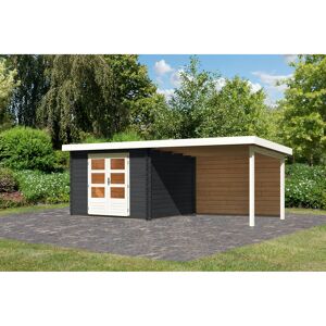 Gartenhaus-Set 'Kastrup 5' Fichtenholz anthrazit 222 x 297 x 297 cm