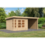Gartenhaus-Set 'Mastorf 6' Fichtenholz naturbelassen 222 x 505 x 274 cm