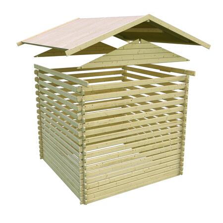 9. Bild von Gartenhaus-Set 'Tühlheim' Fichtenholz naturbelassen 242 x 387 x 297 cm