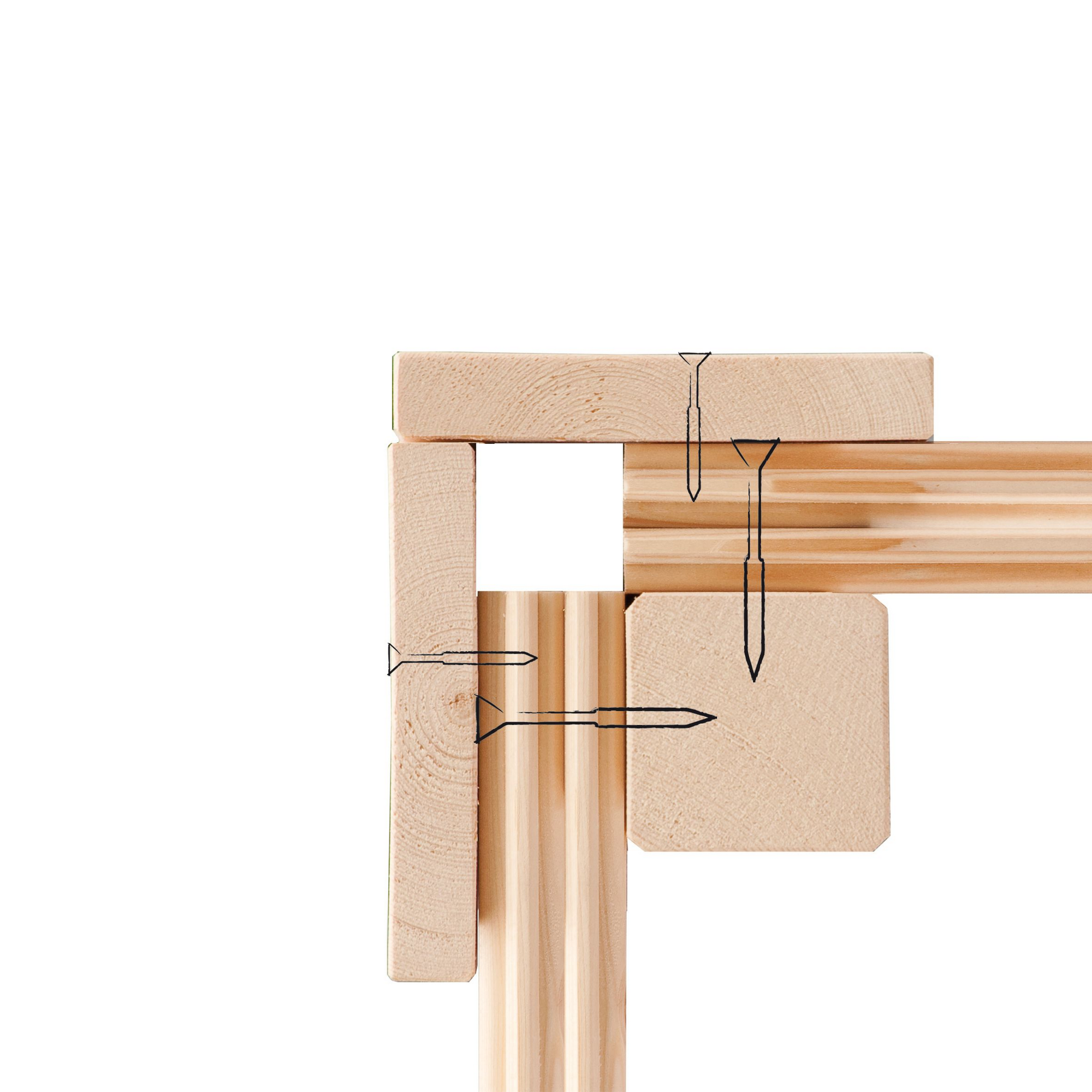 Gartenhaus 'Fortheim 5' Fichtenholz terragrau 229,5 x 369 x 369 cm