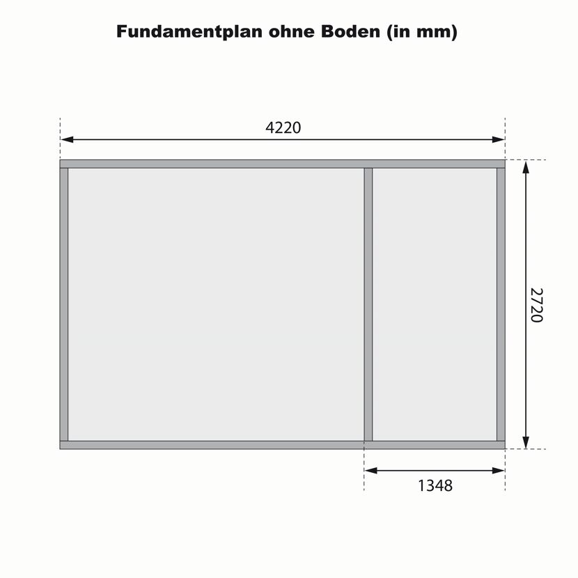 Gartenhaus 'Krönbuch 2' Fichtenholz terragrau 228 x 426 x 276 cm