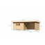 Gartenhaus-Set 'Morgau 4' Fichtenholz naturbelassen 217 x 639 x 297 cm