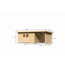 Gartenhaus-Set 'Morgau 5' Fichtenholz naturbelassen 217 x 569 x 297 cm