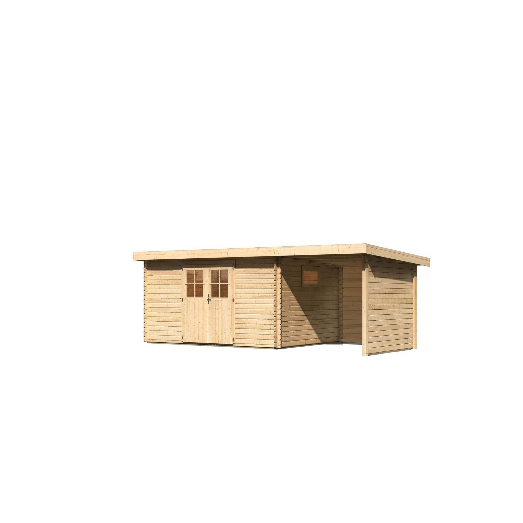 Gartenhaus-Set 'Morgau 5' Fichtenholz naturbelassen 217 x 569 x 297 cm