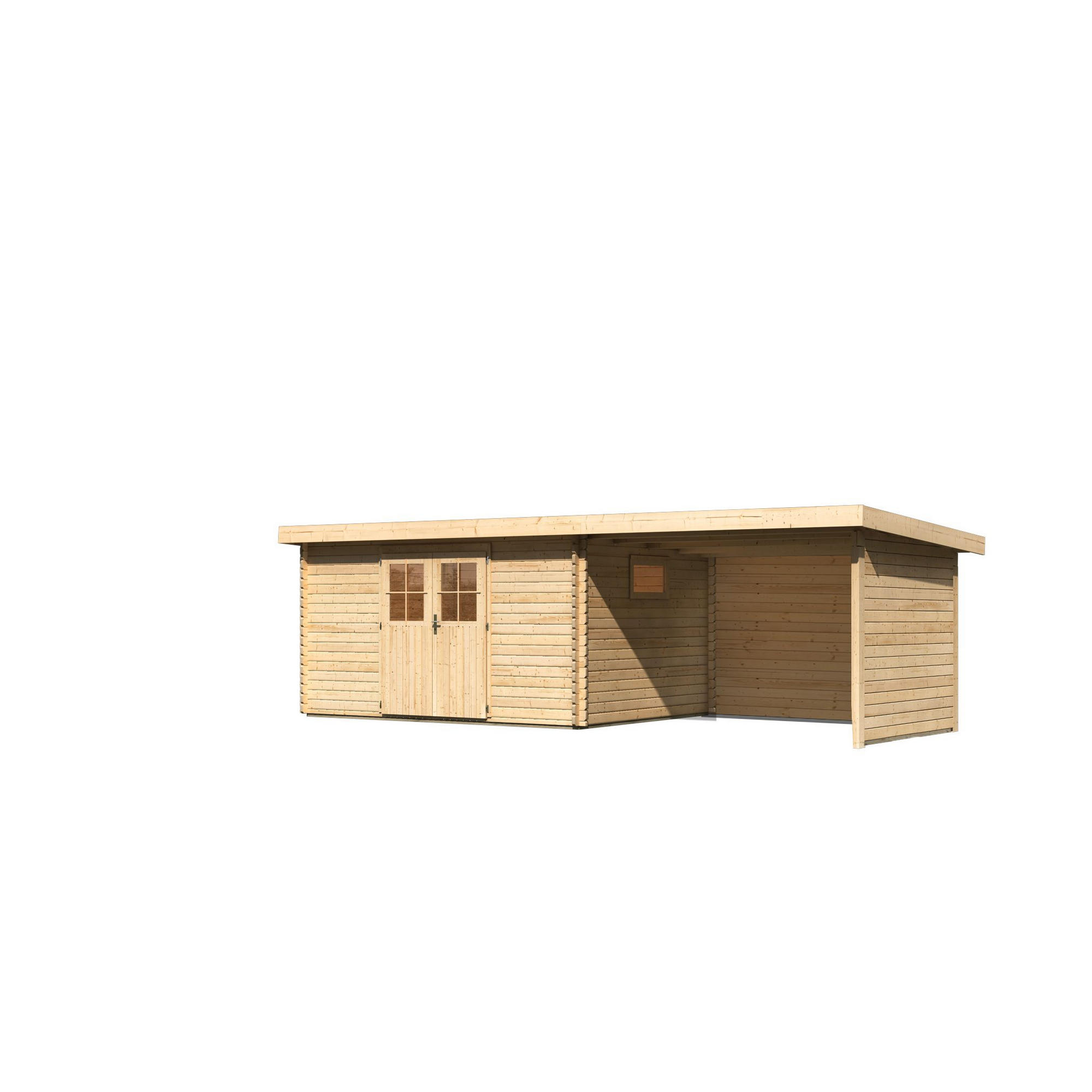 Gartenhaus-Set 'Morgau 5' Fichtenholz naturbelassen 217 x 669 x 297 cm