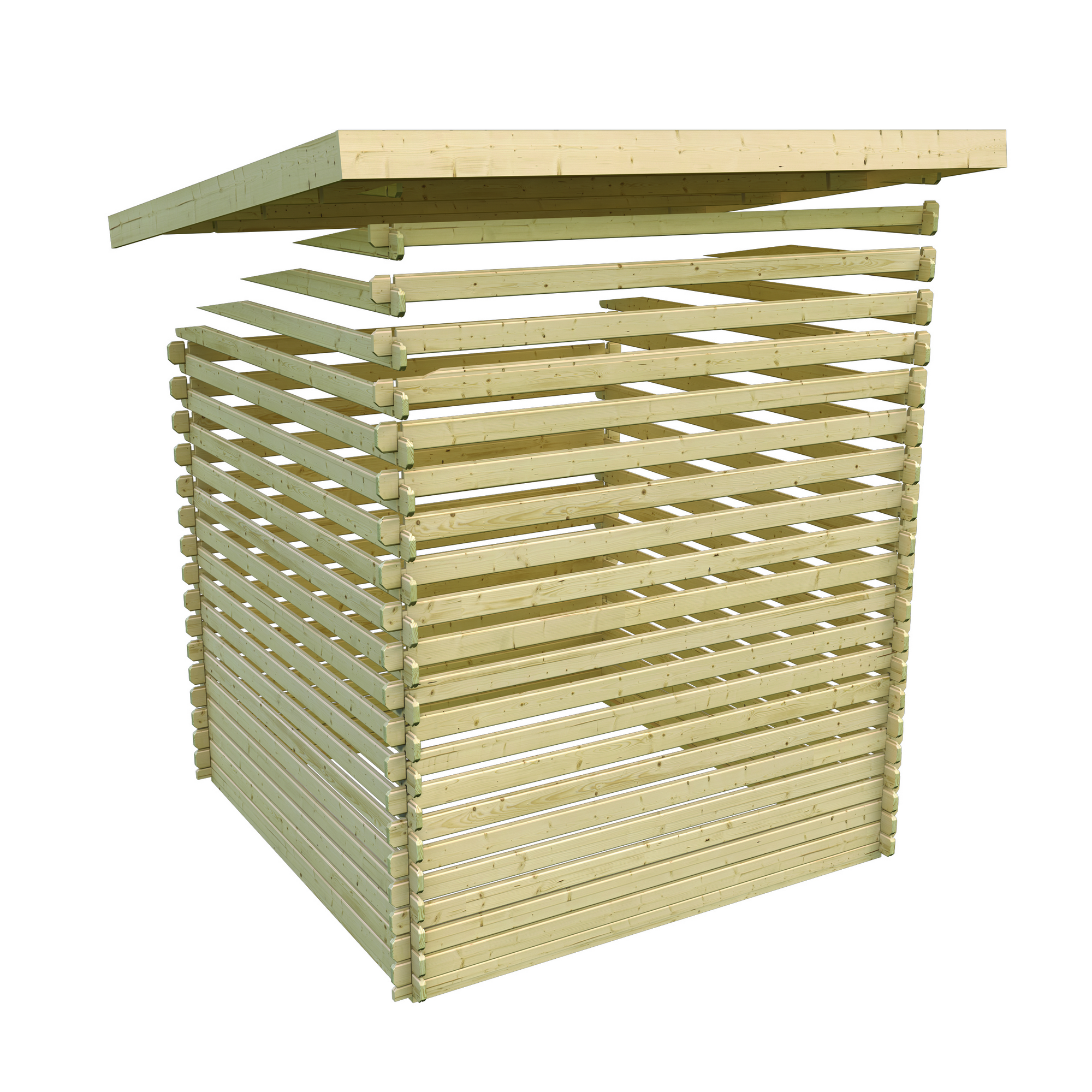 Gartenhaus-Set 'Morgau 5' Fichtenholz naturbelassen 217 x 669 x 297 cm
