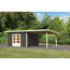 Gartenhaus-Set 'Fortheim 5' Fichtenholz terragrau 229,5 x 665 x 369 cm