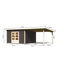 Gartenhaus-Set 'Fortheim 5' Fichtenholz terragrau 229,5 x 665 x 369 cm