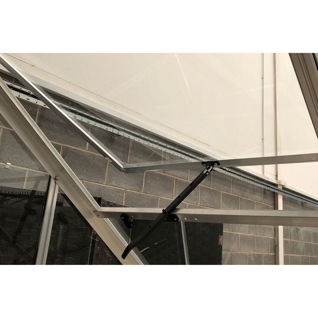Gewächshaus 'Popular 66' 193 x 195 cm mit 3 mm Blankglas schwarz