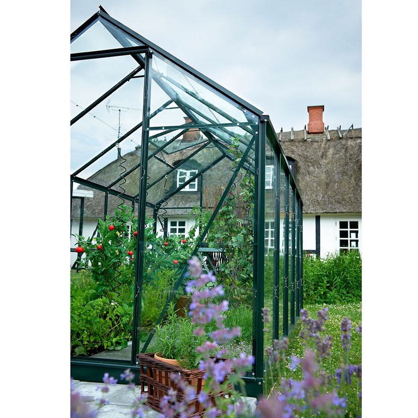Gewächshaus 'Popular 106' 193 x 319 cm mit 3 mm Sicherheitsglas grün