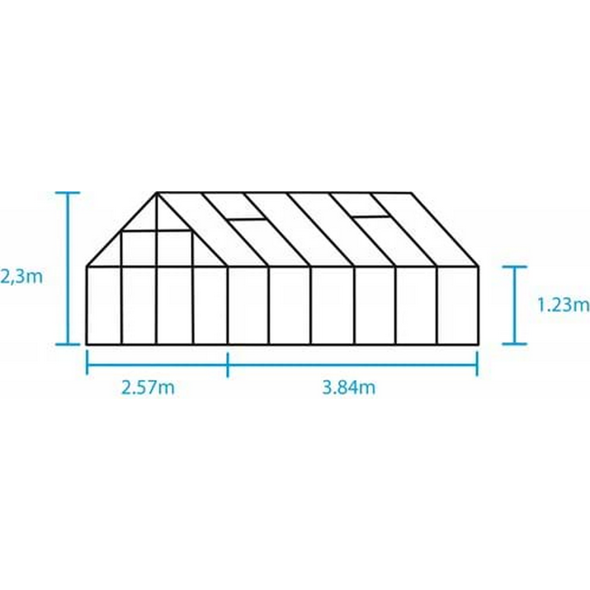 Halls Gewächshaus 'Universal 128' 9,9 m...